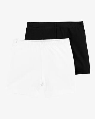 Product image 1 of Kid 2-Pack Black/White Bike Shorts