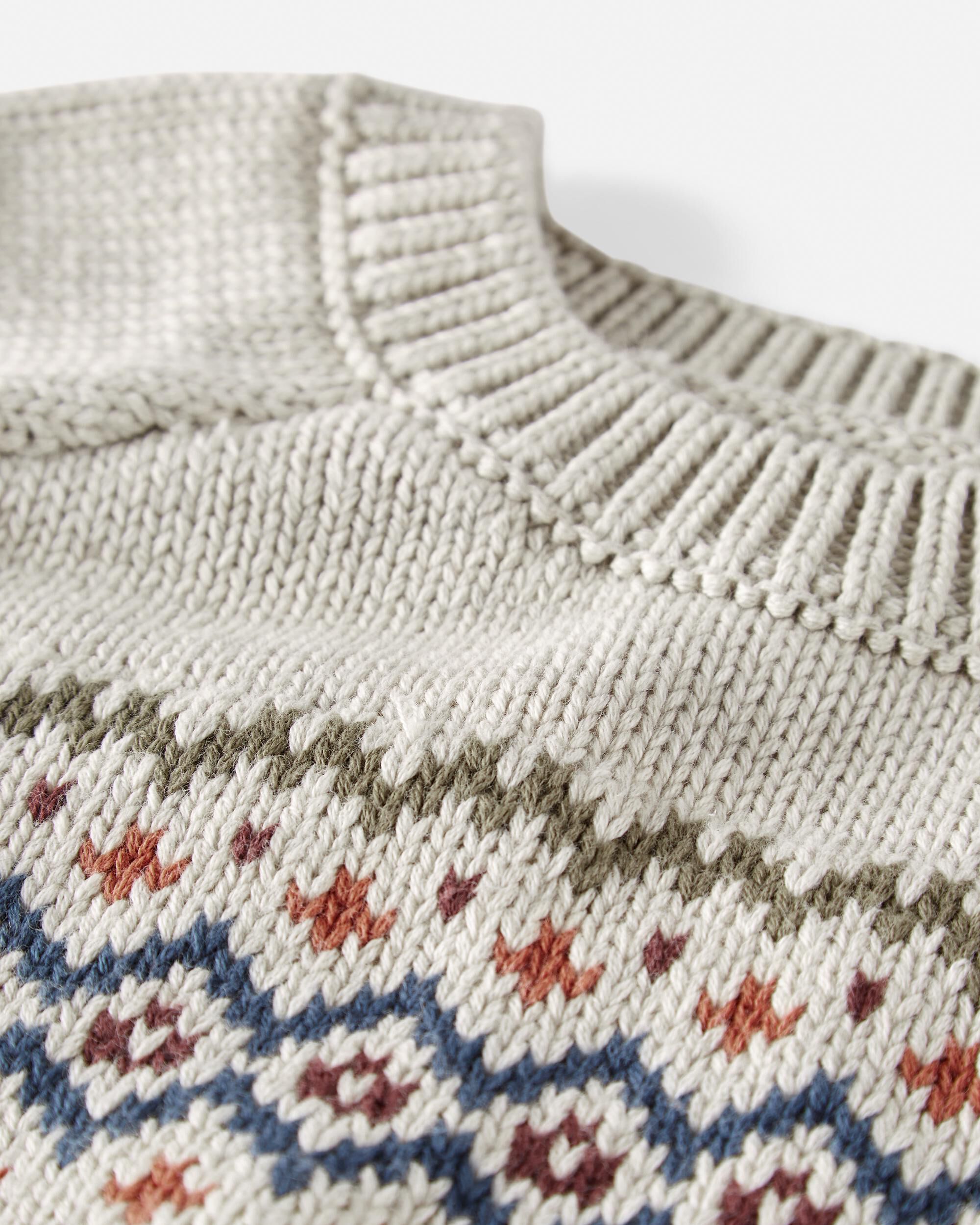 Toddler Organic Cotton Fair Isle Sweater Little Planet Carter s