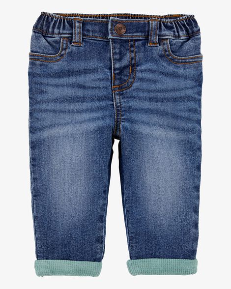  Product image 1 of Baby Lined Jean Pants - Blue