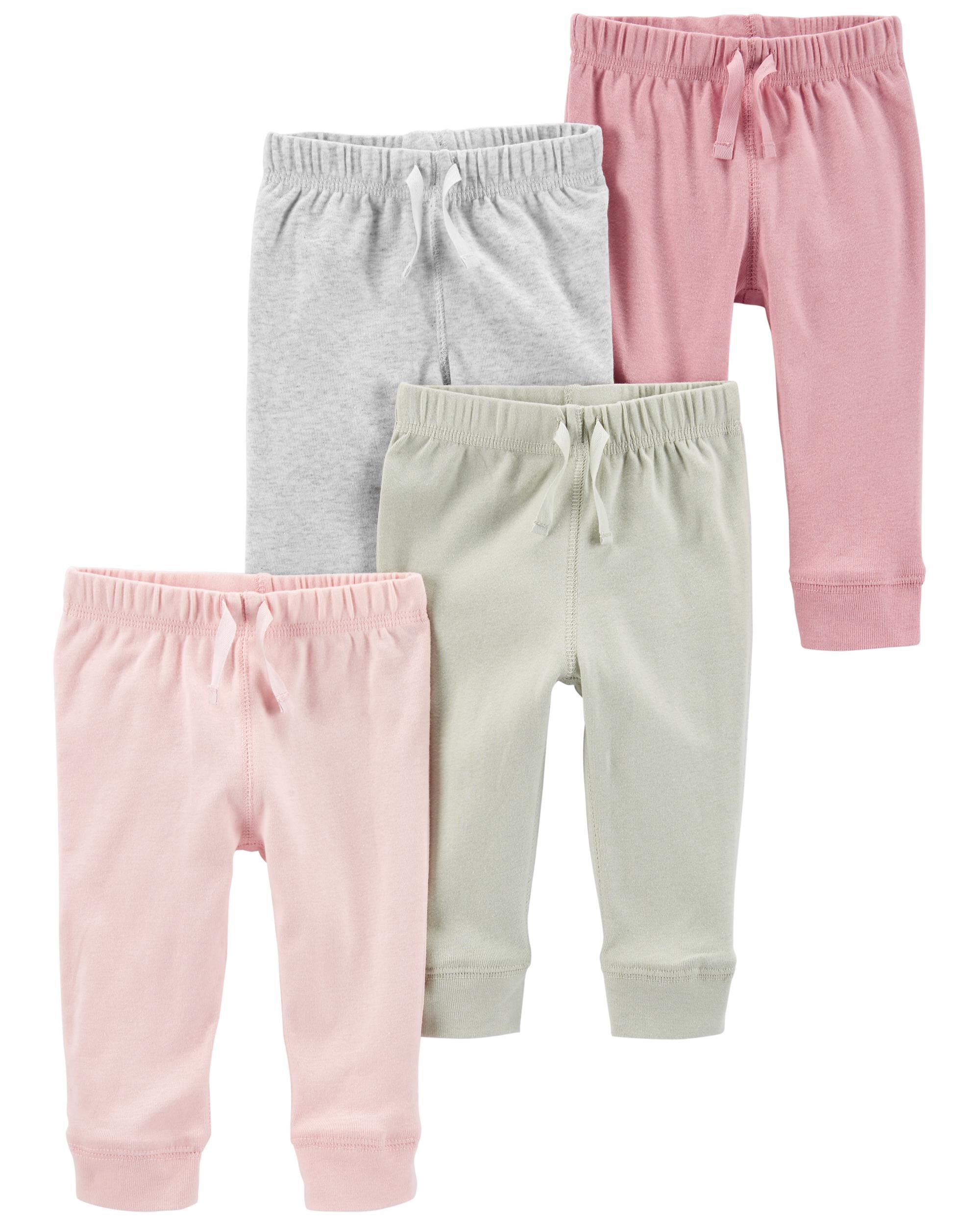 Simple Joys by Carter's Baby Girls' 4-Pack Pant Pink/Gray 0-3.. Free Shipping 