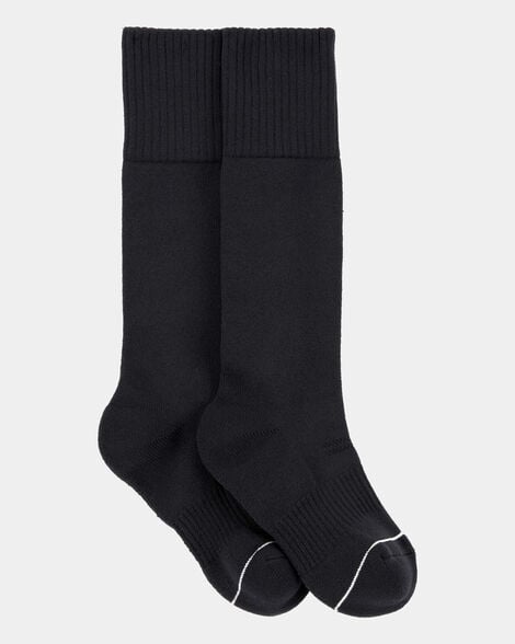 kid active crew socks - black
