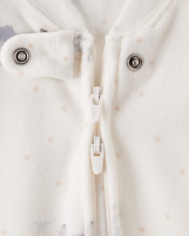 Product image 2 of Baby Elephant Print Long-Sleeve Wearable Blanket - White