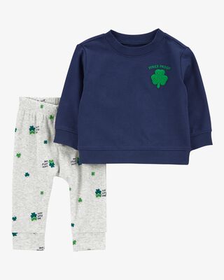 Product image 1 of Baby 2-Piece St. Patrick's Day Top & Pant Set