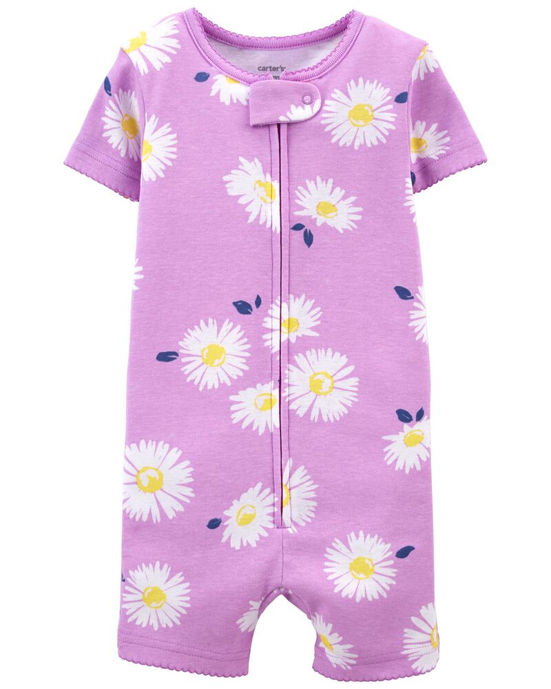1 piece daisy 100 snug fit cotton romper pjs carters com