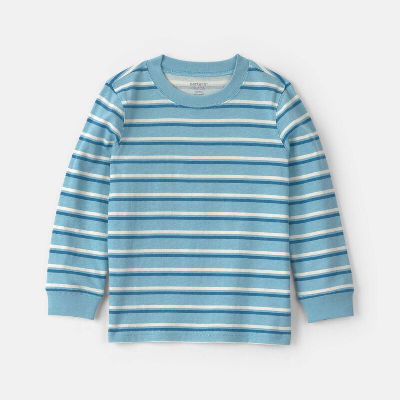Toddler Boy Striped Long-Sleeve T-Shirt - Blue