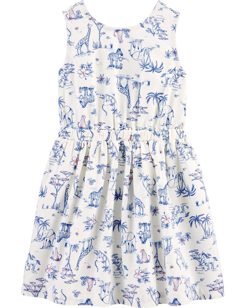 Safari Animal Linen Dress Carters Com