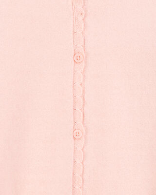 Product image 2 of Kid Scalloped Trim Cardigan Sweater - Pink