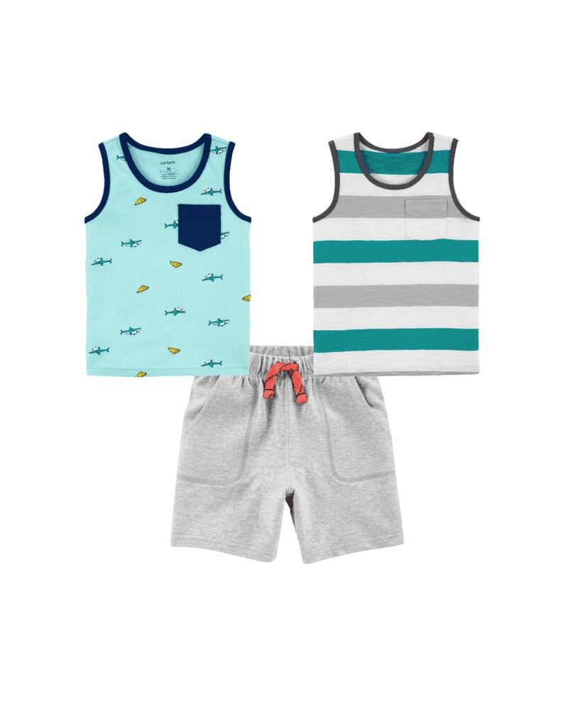 3 Piece Tanks French Terry Short Set Carters Com