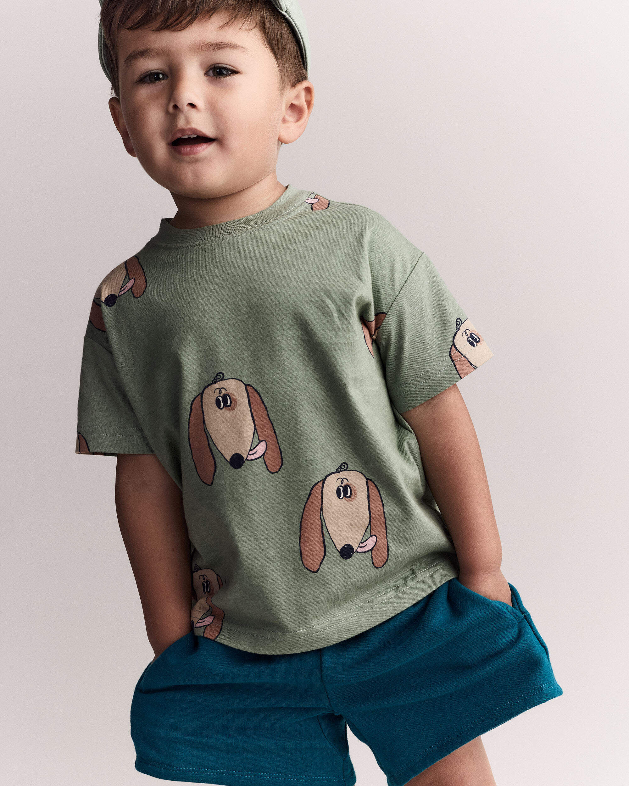 Otter Avenue Toddler Dog Relaxed Graphic Tee 12M Green