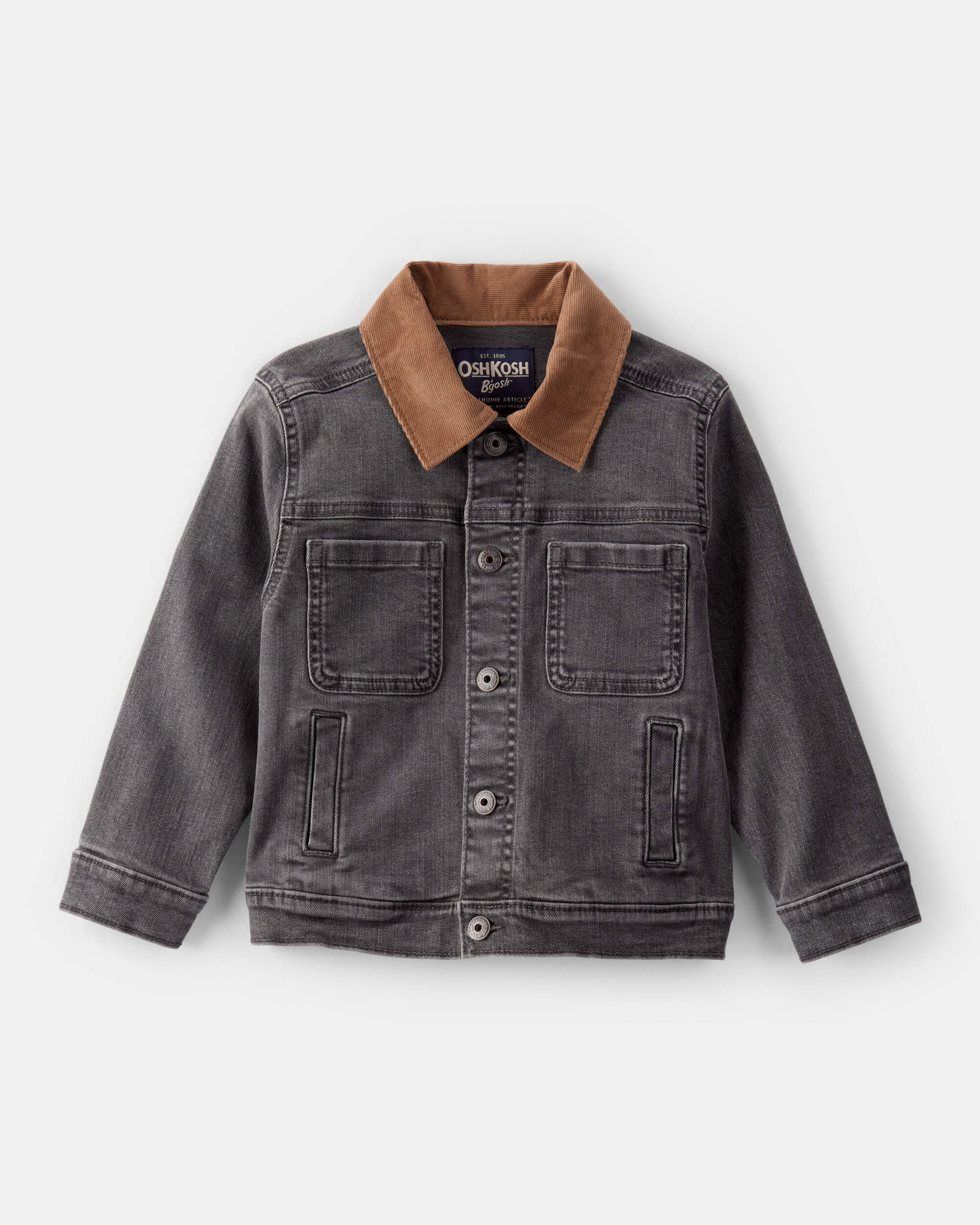 Toddler Boy Denim Long-Sleeve Fashion Jacket - Black