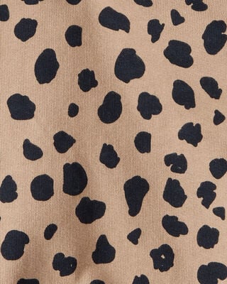 Product image 2 of Baby Leopard Hooded Long-Sleeve Bubble Romper - Brown