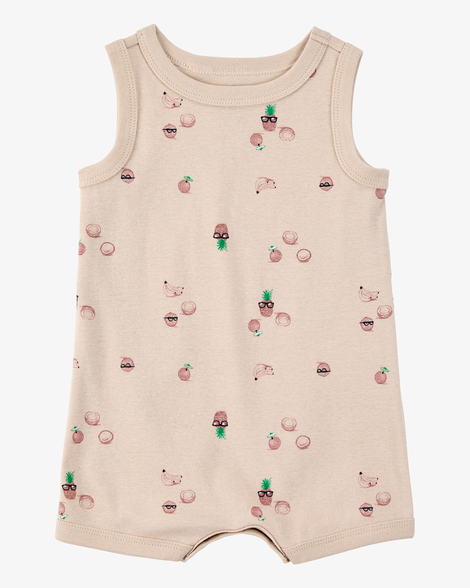 baby boy coconut print cotton romper