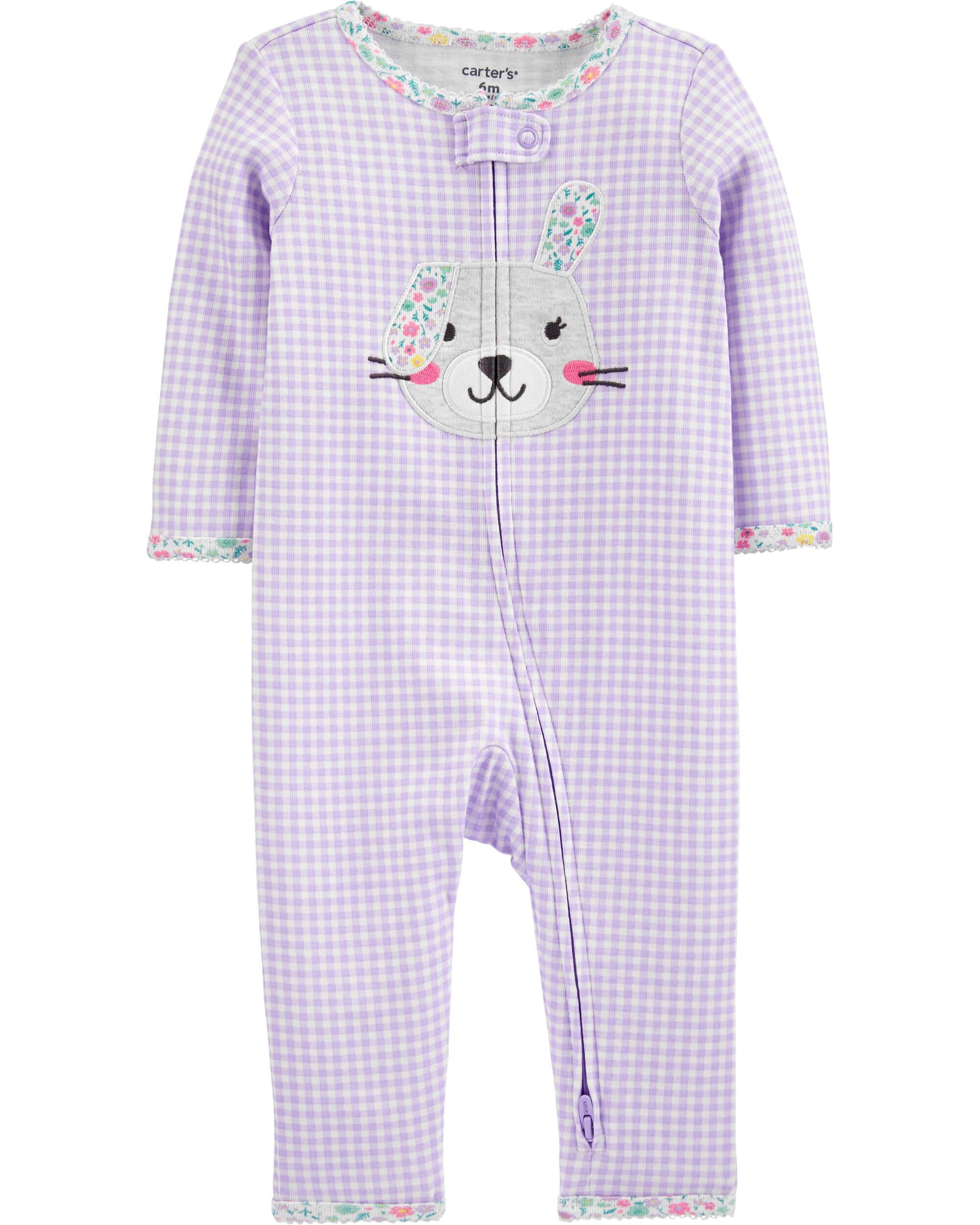 *CLEARANCE* Bunny 2-Way Zip Cotton Footless Sleep & Play