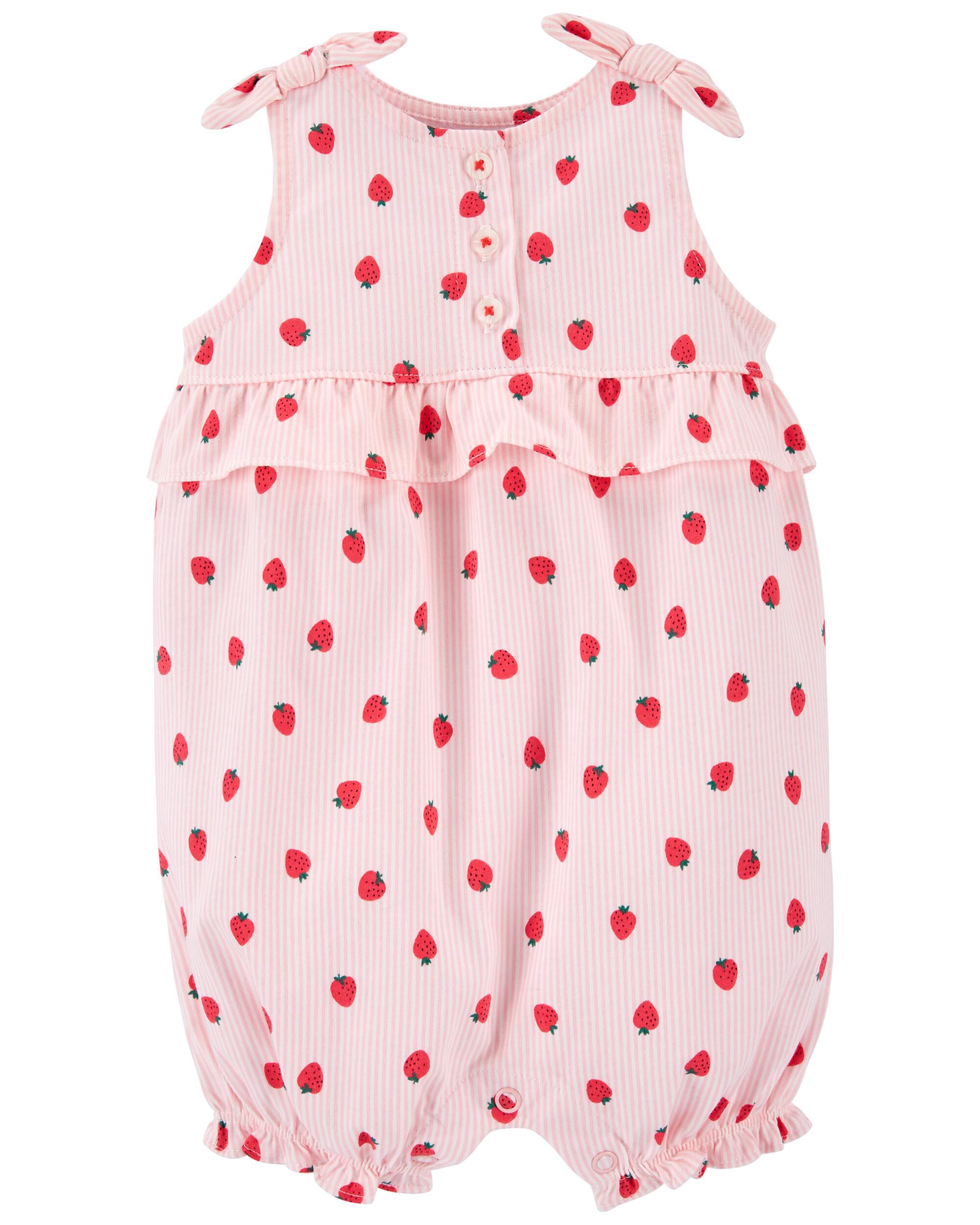 Strawberry baby romper top