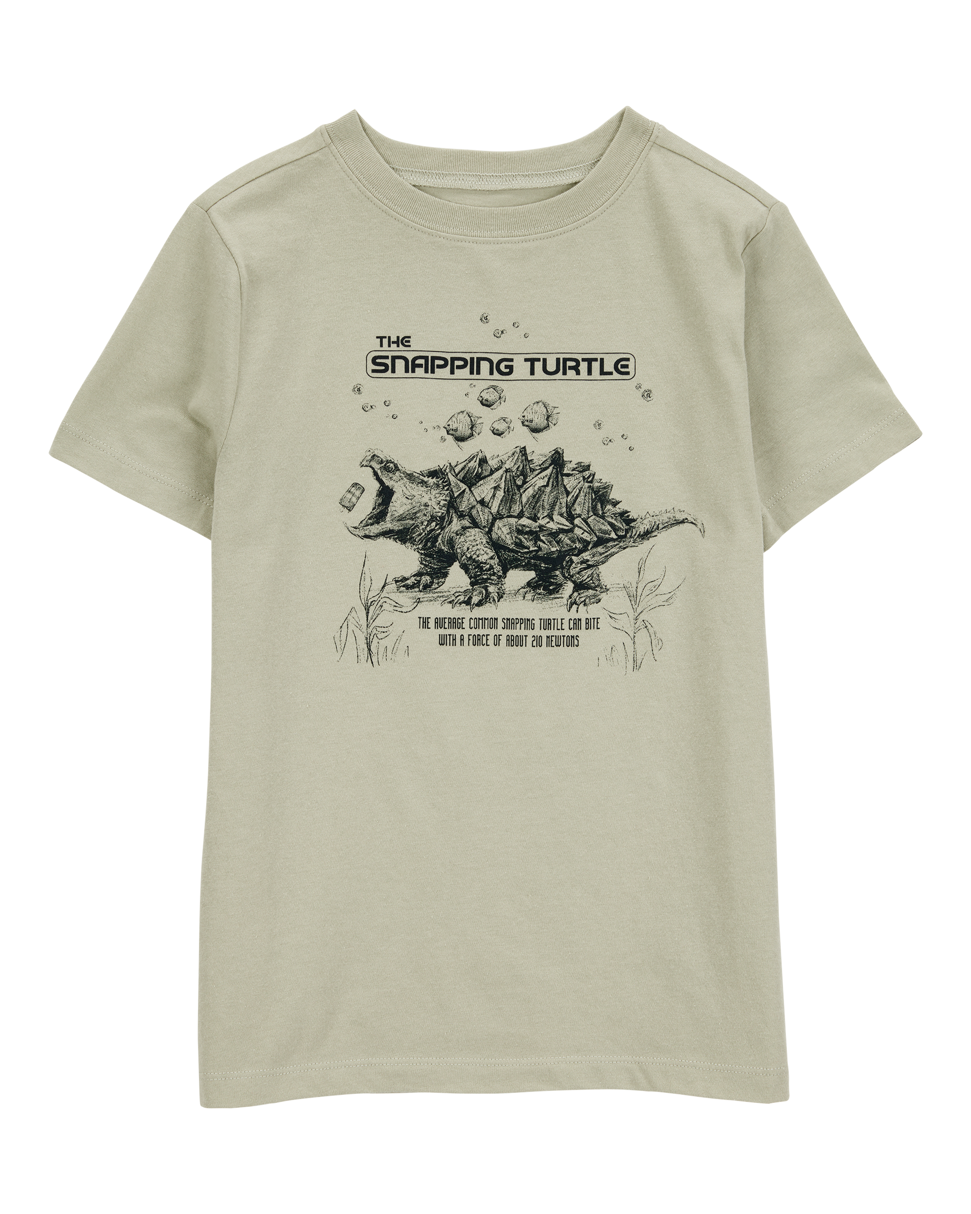 Boys Turtle Short-Sleeve Graphic Tee - Grey