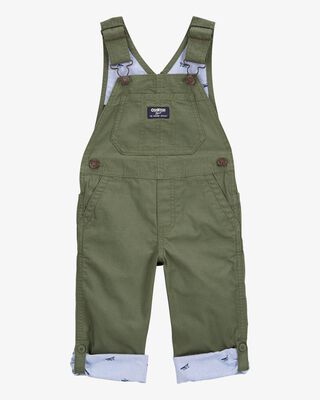Product image 1 of Toddler Solid Canvas Overalls - Green