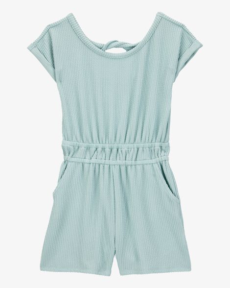  Product image 1 of Kid Ribbed Textured Romper - Green