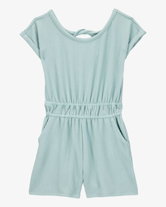 Product image 1 of Kid Ribbed Textured Romper - Green