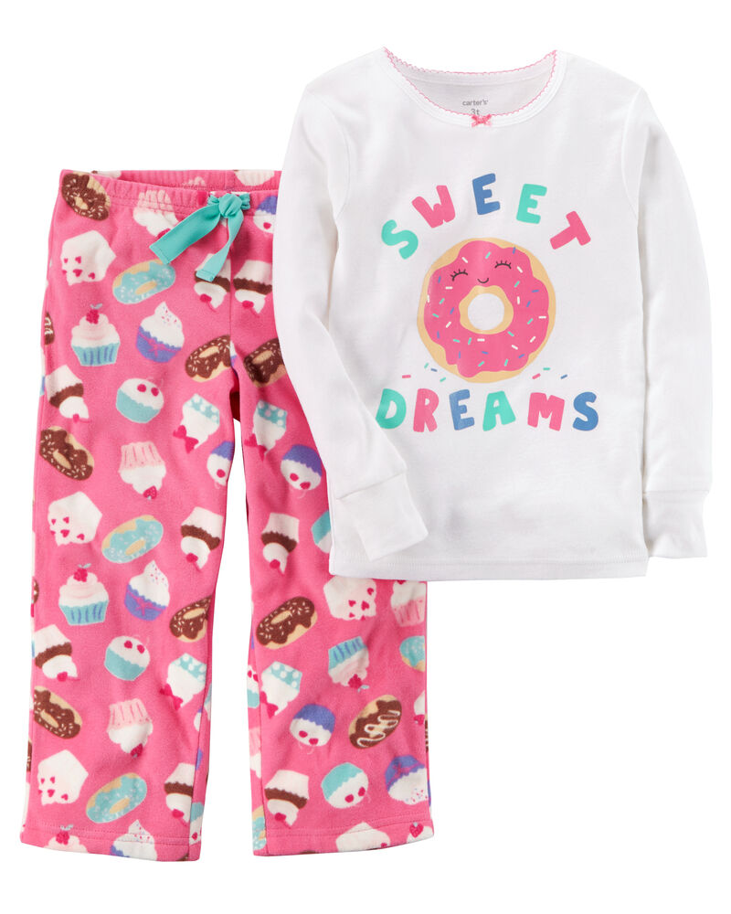 2 Piece Donut Cotton Fleece Pjs Carters Com