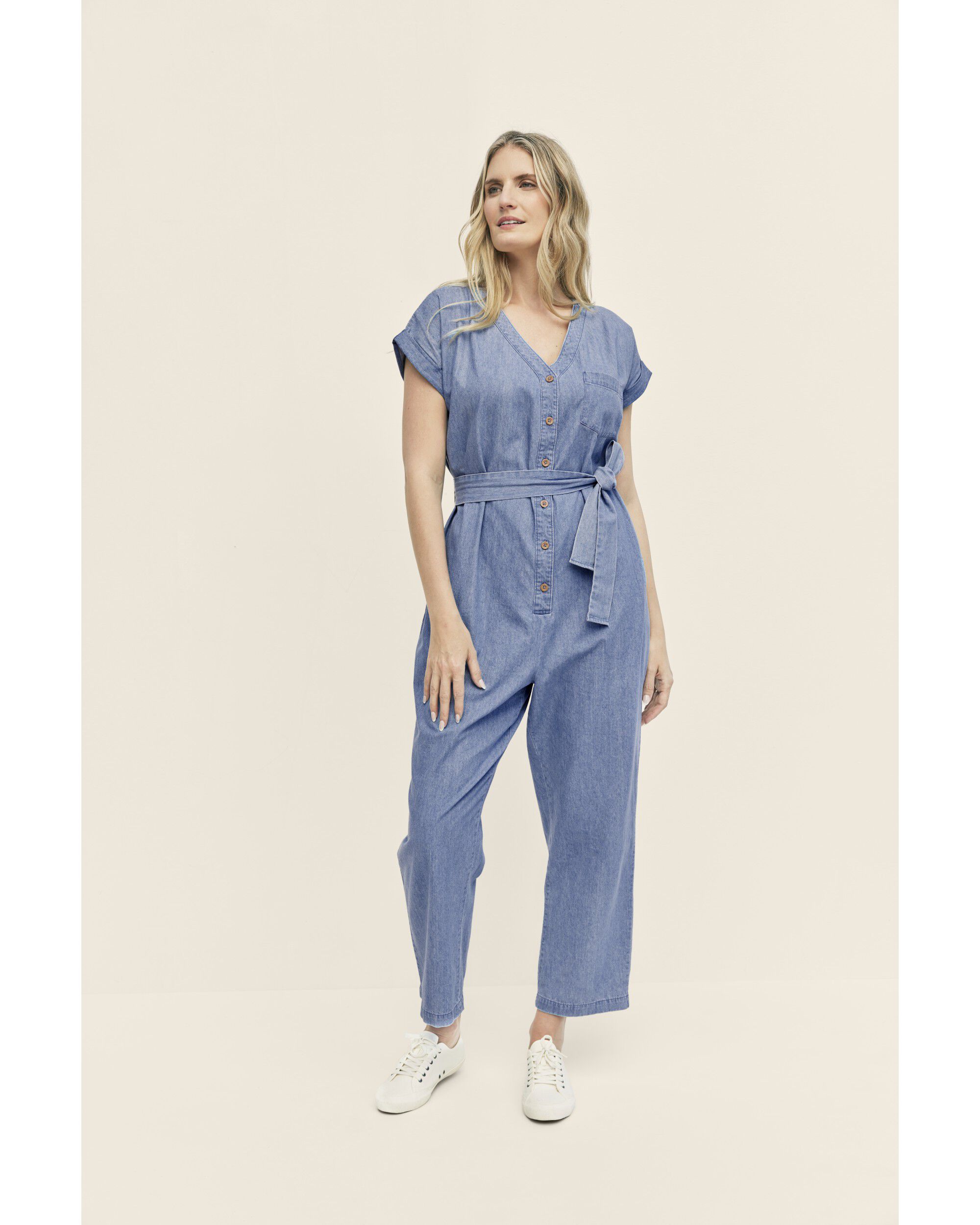 Girls chambray jumpsuit discount