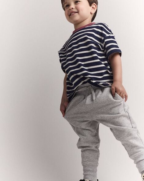 Toddler Striped Short-Sleeve Relaxed Subway Tee - Navy