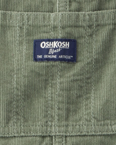 Product image 3 of Toddler Solid Corduroy Overalls - Green