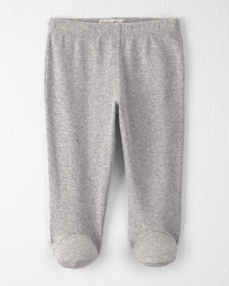 Baby Boy Organic Cotton Rib Footed Pants