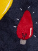 Navy - Toddler 1-Piece Christmas Lights Fleece Footie Pajamas, Selected