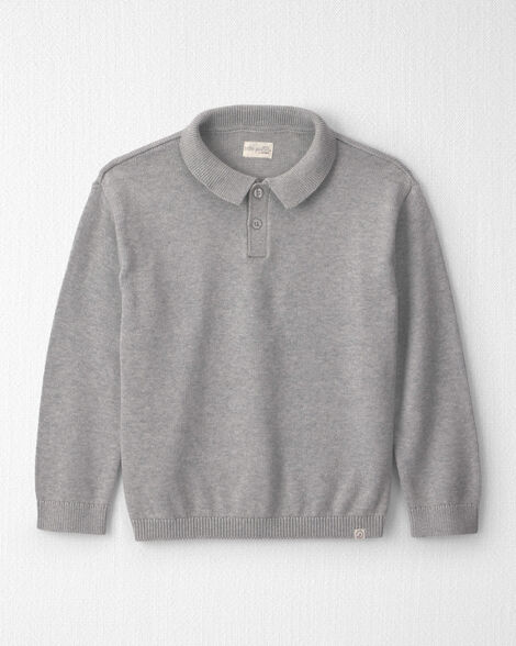 Boys Organic Cotton Sweater Knit Polo
