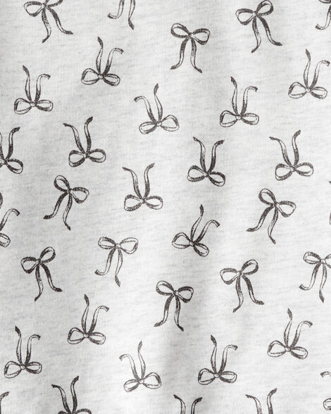 Product image 2 of Toddler Girl Bow Print Long-Sleeve Tee & Pant Set - Grey