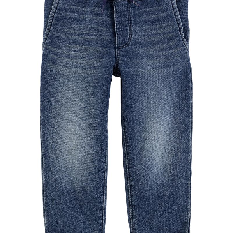 knit denim jogger pant