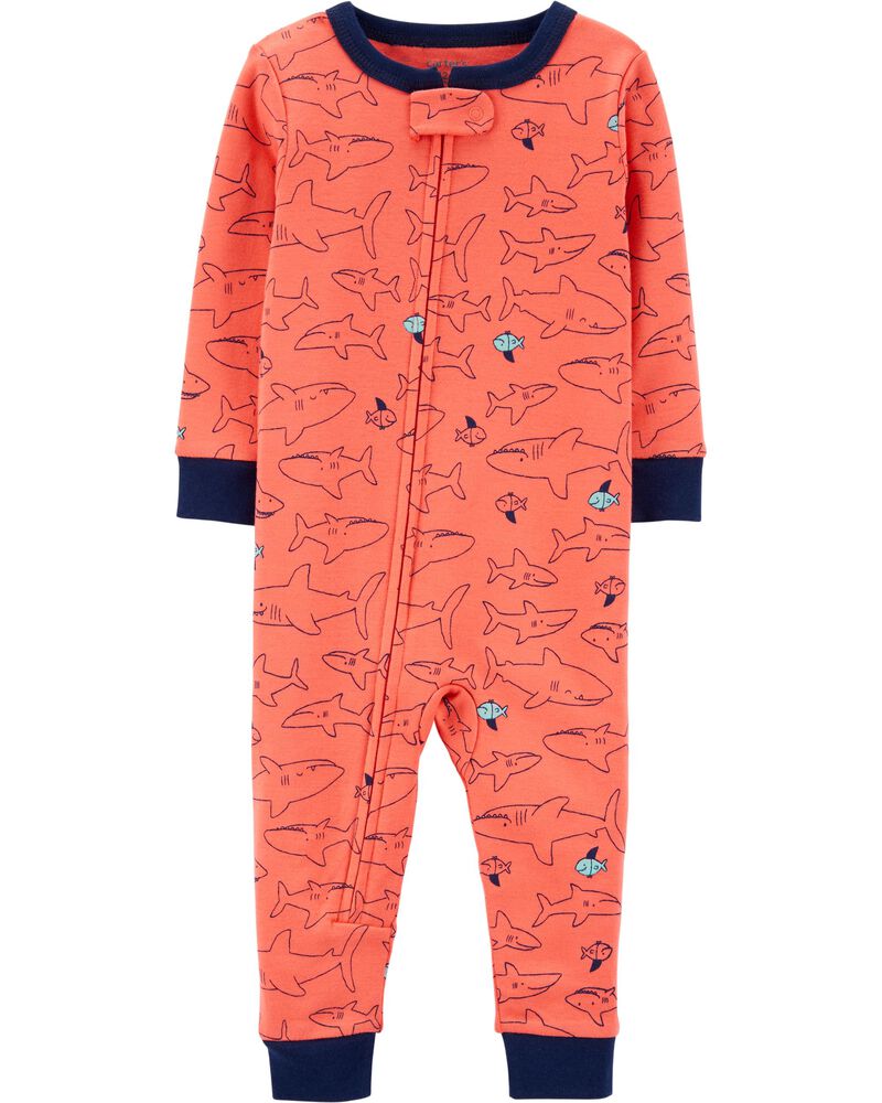 1 Piece Snug Fit Shark Cotton Footless Pjs Carters Com