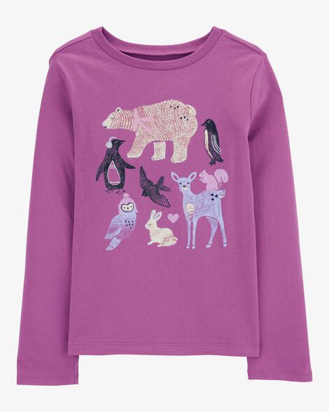 Product image 1 of Kid Arctic Animals Long-Sleeve Graphic Tee