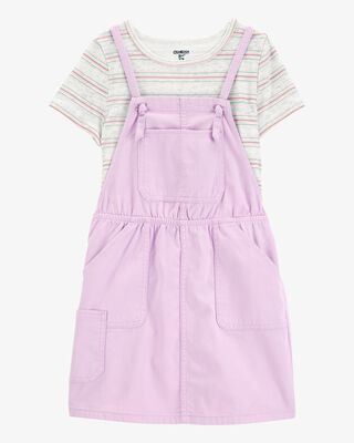 Product image 1 of Kid 2-Piece Tee and Skirtall Set-Purple