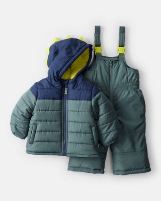 Baby Boy 1-Piece Disney© Winnie the Pooh Pram Snowsuit - Yellow/Cream
