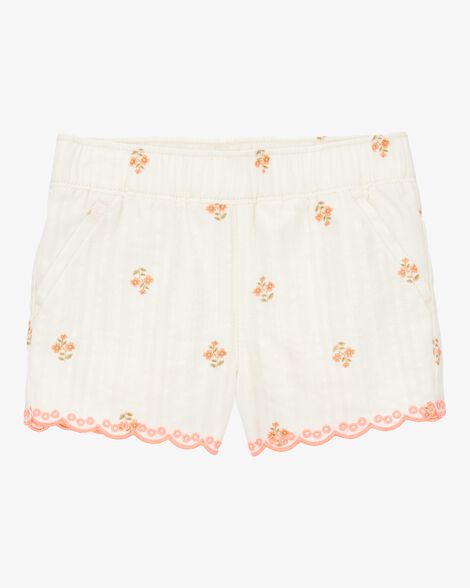  Product image 1 of Baby Floral Seersucker Shorts - Cream