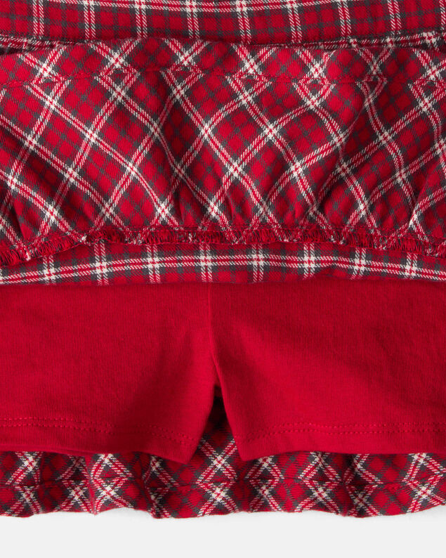 Product image 2 of Toddler Girl Plaid Cotton Skirt - Red