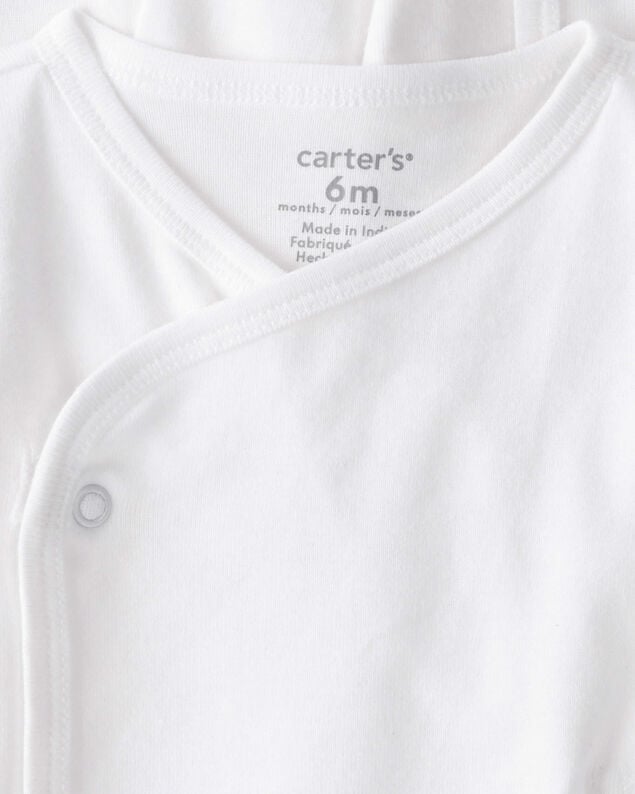 Product image 2 of Baby 4-Pack Long-Sleeve Side-Snap Tees - White