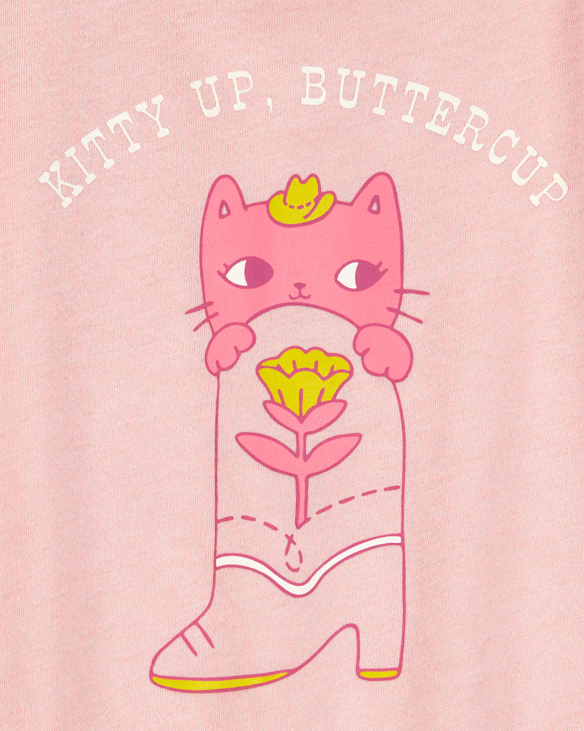 Toddler Kitty Up Buttercup Short-Sleeve Graphic Tee - Pink