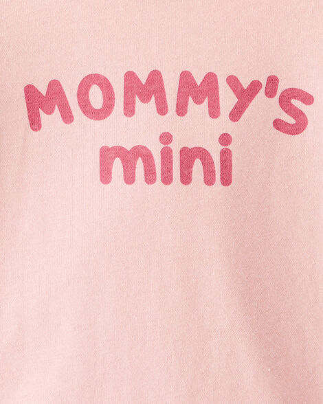 Baby Girl Cotton Long-Sleeve Graphic Bodysuit - Pink