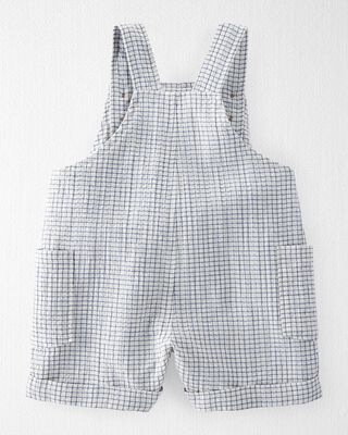 Product image 2 of Baby Organic Cotton Checkered-Print Shortalls