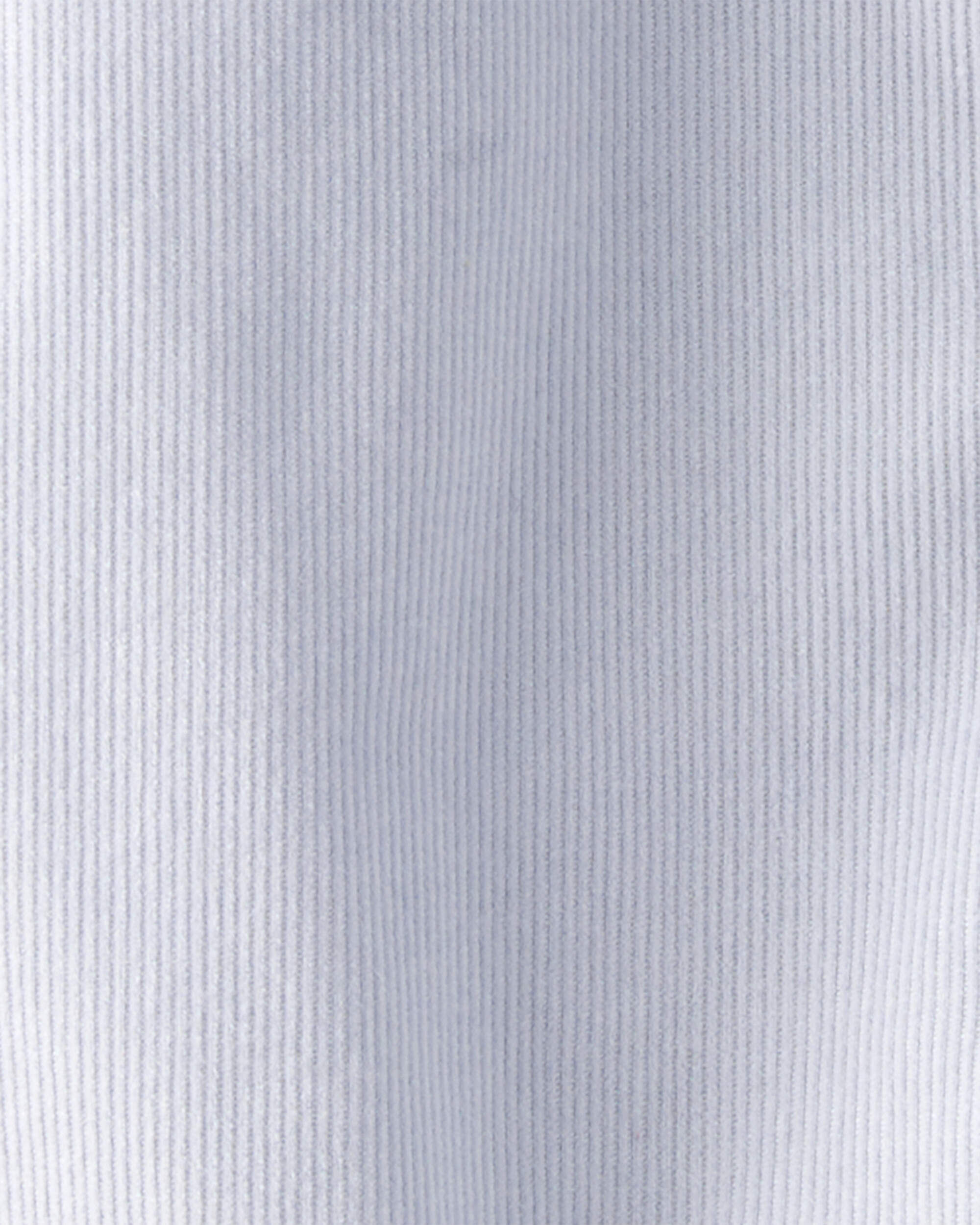 Baby Boy Corduroy Long-Sleeve Button-Down Bodysuit - Blue