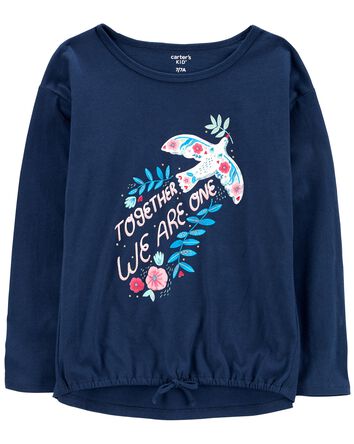 Kid Floral Dove Graphic Tee