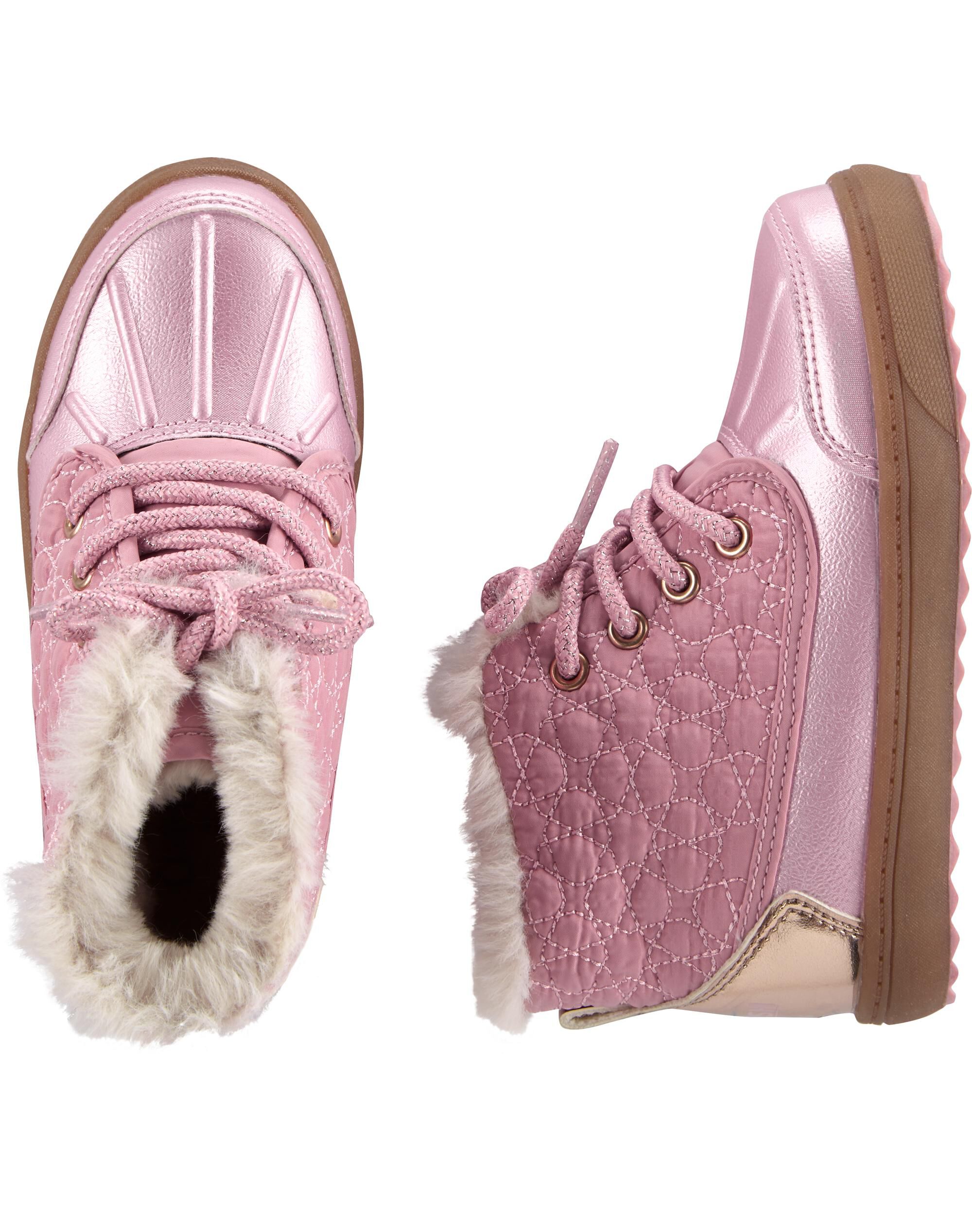 girls pink duck boots