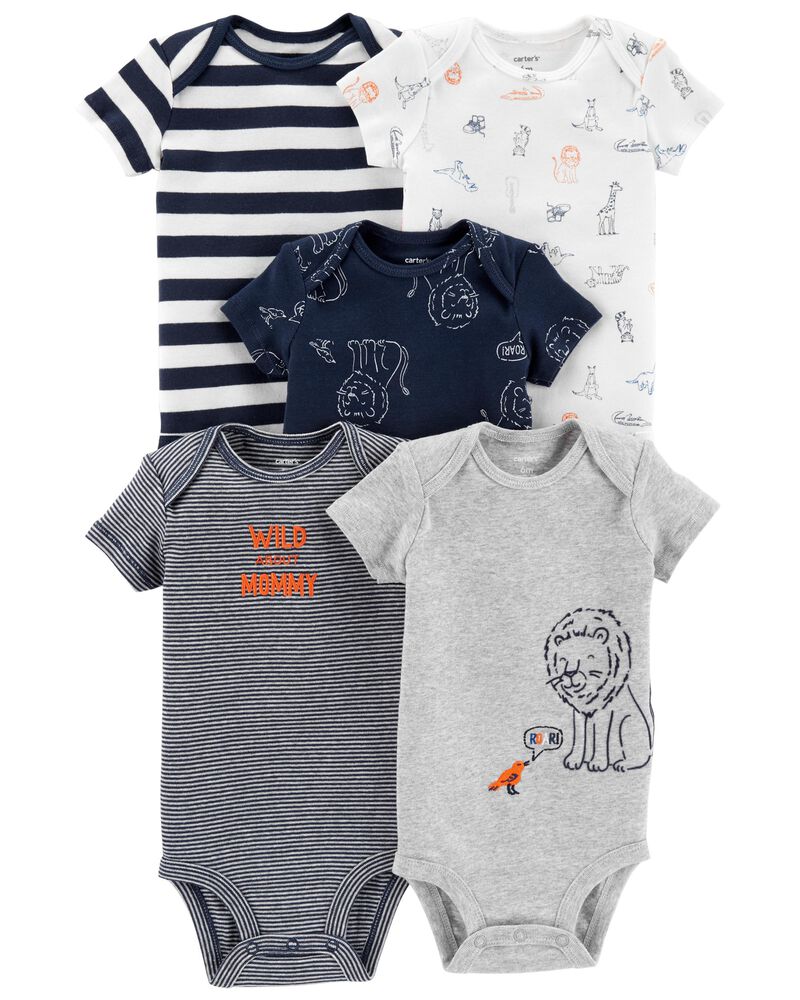 5 Pack Lion Original Bodysuits Carters Com