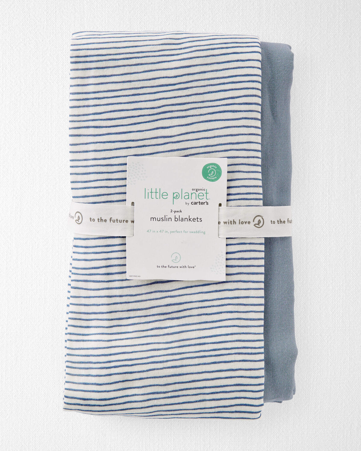 Baby 2-Pack Organic Cotton Muslin Swaddle Blankets - Little Planet 