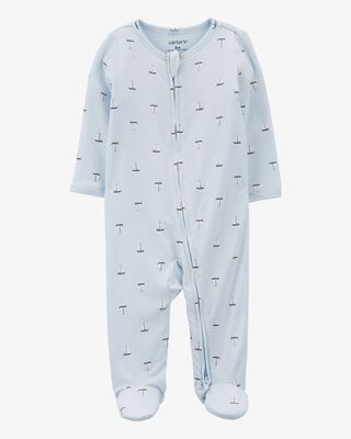 Product image 1 of Baby Sailboat Zip-Up PurelySoft Sleep & Play Pajamas