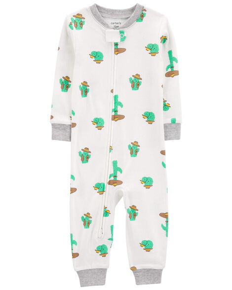 Product image 1 of Baby 1-Piece Cactus 100% Snug Fit Cotton Footless Pajamas