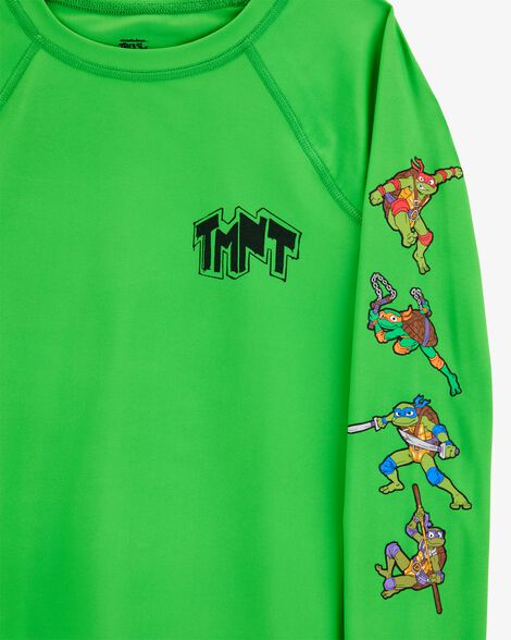 Product image 2 of Kid Teenage Mutant Ninja Turtles Long-Sleeve Rashguard Swim Top - Green