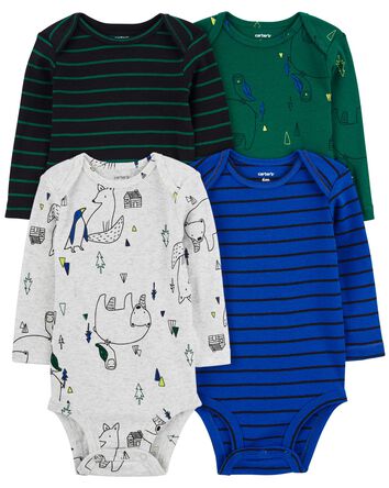 Baby 4-Pack Long-Sleeve Bodysuits